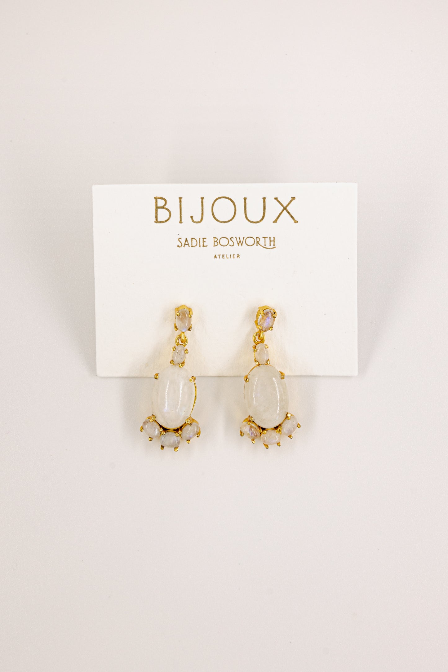 Lotus Moonstone Earrings