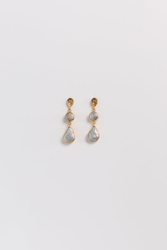 Altair Pearl Earrings Gold
