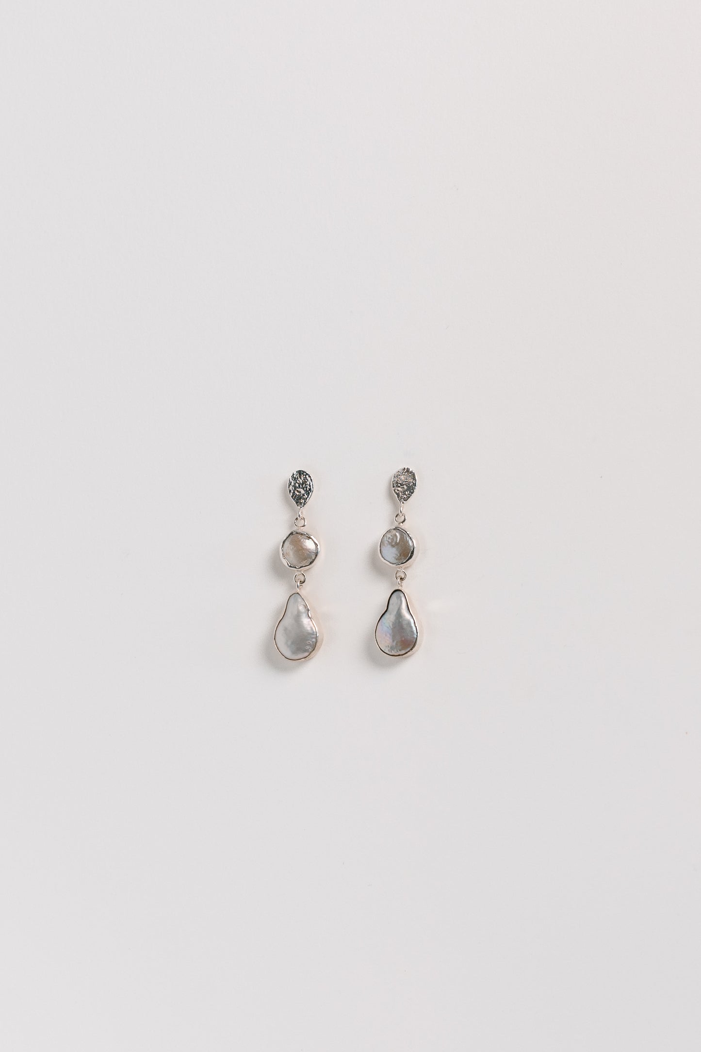 Altair Pearl Earrings Silver