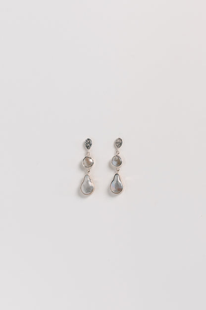 Altair Pearl Earrings Silver