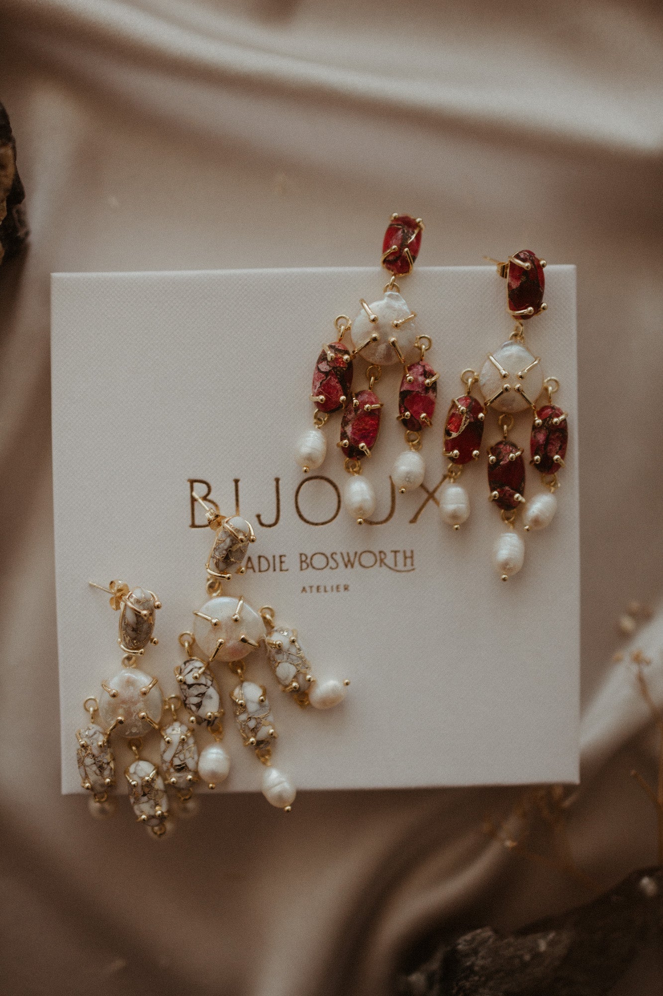 Ara Marble Earrings | Earrings | Sadie Bosworth Atelier