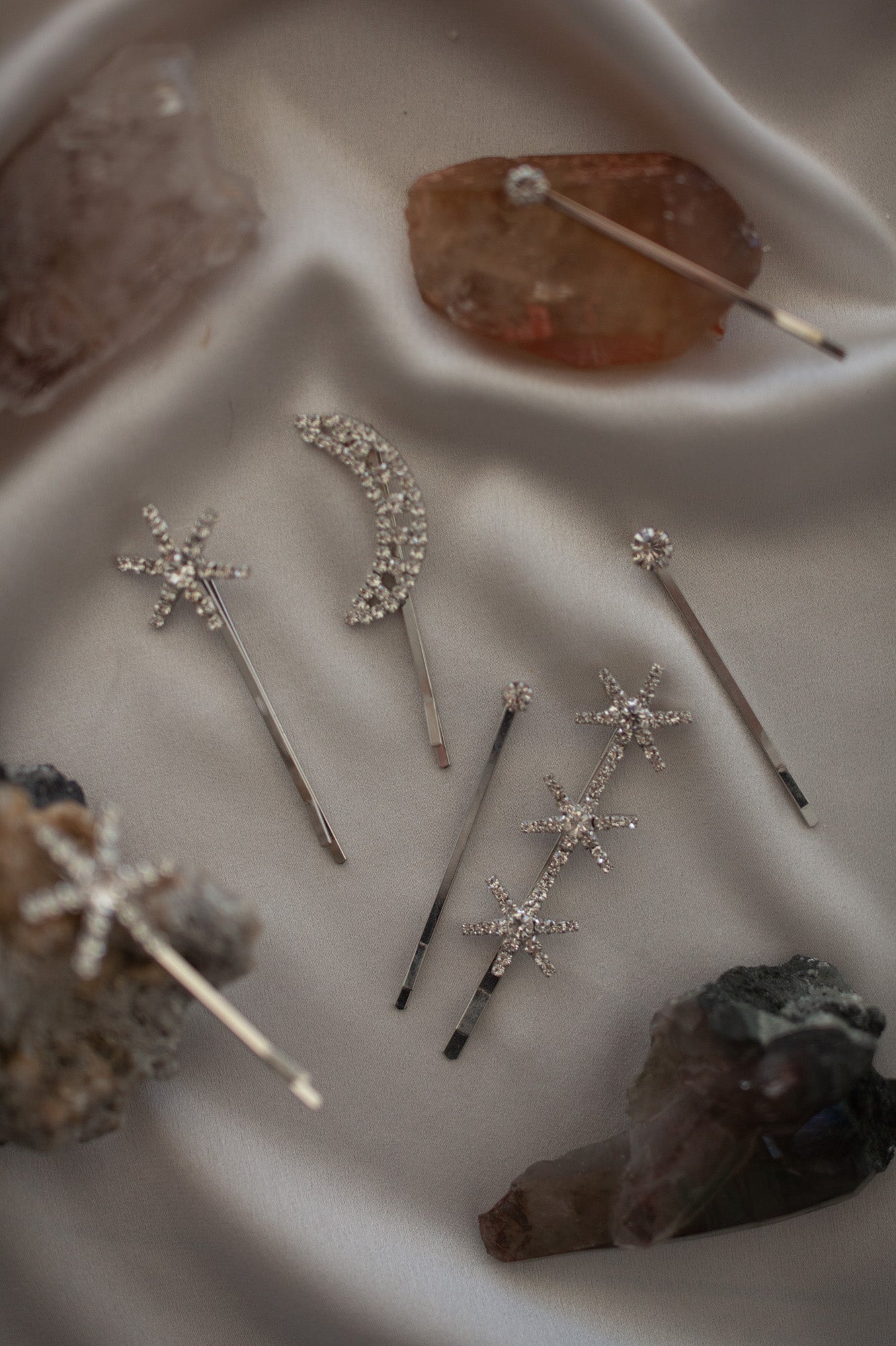 Constellation Celestial Diamante Hair Clips