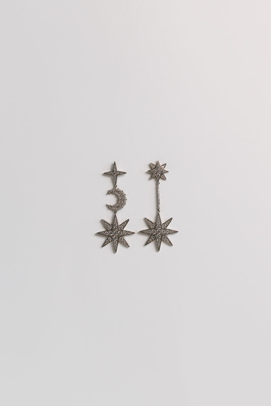 Capricorn Celestial Diamante Earrings