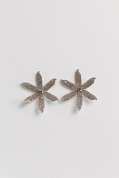 Dahlia Diamante Floral Earrings