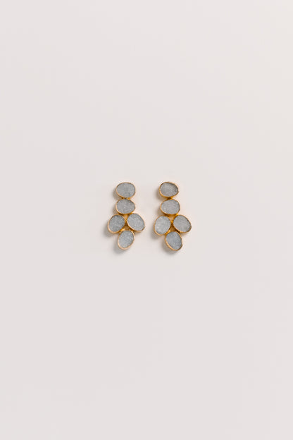 Delphine Druzy Quartz Stone Earrings