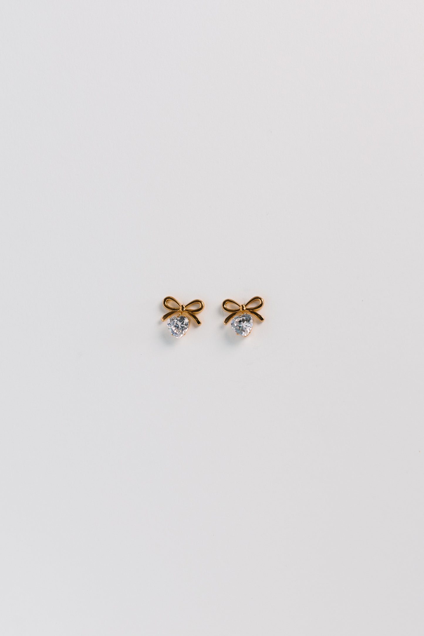 Dolce Gold and Diamante Heart Earrings