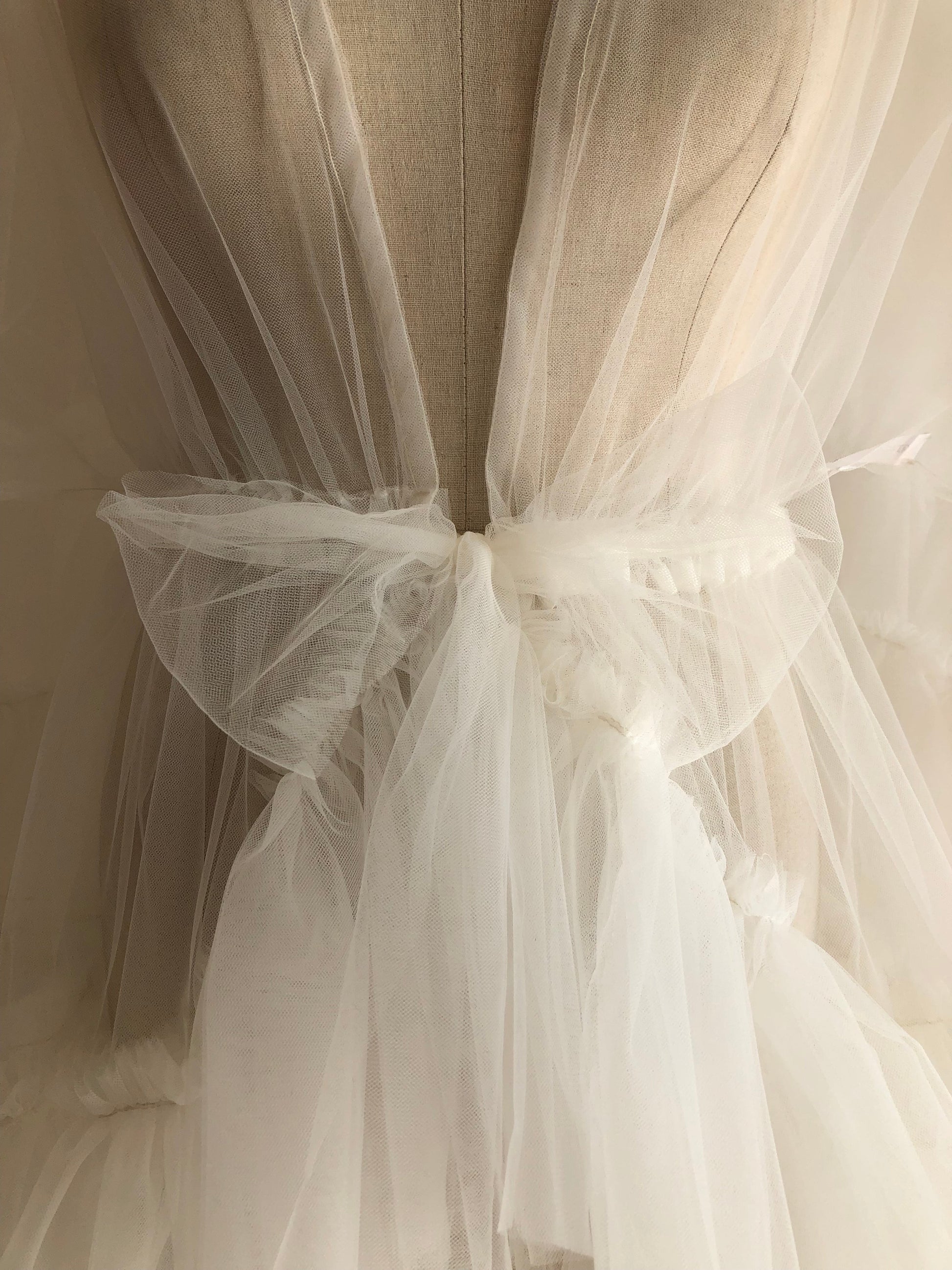 Ivory Tulle Robe Mini | Gown | Sadie Bosworth Atelier