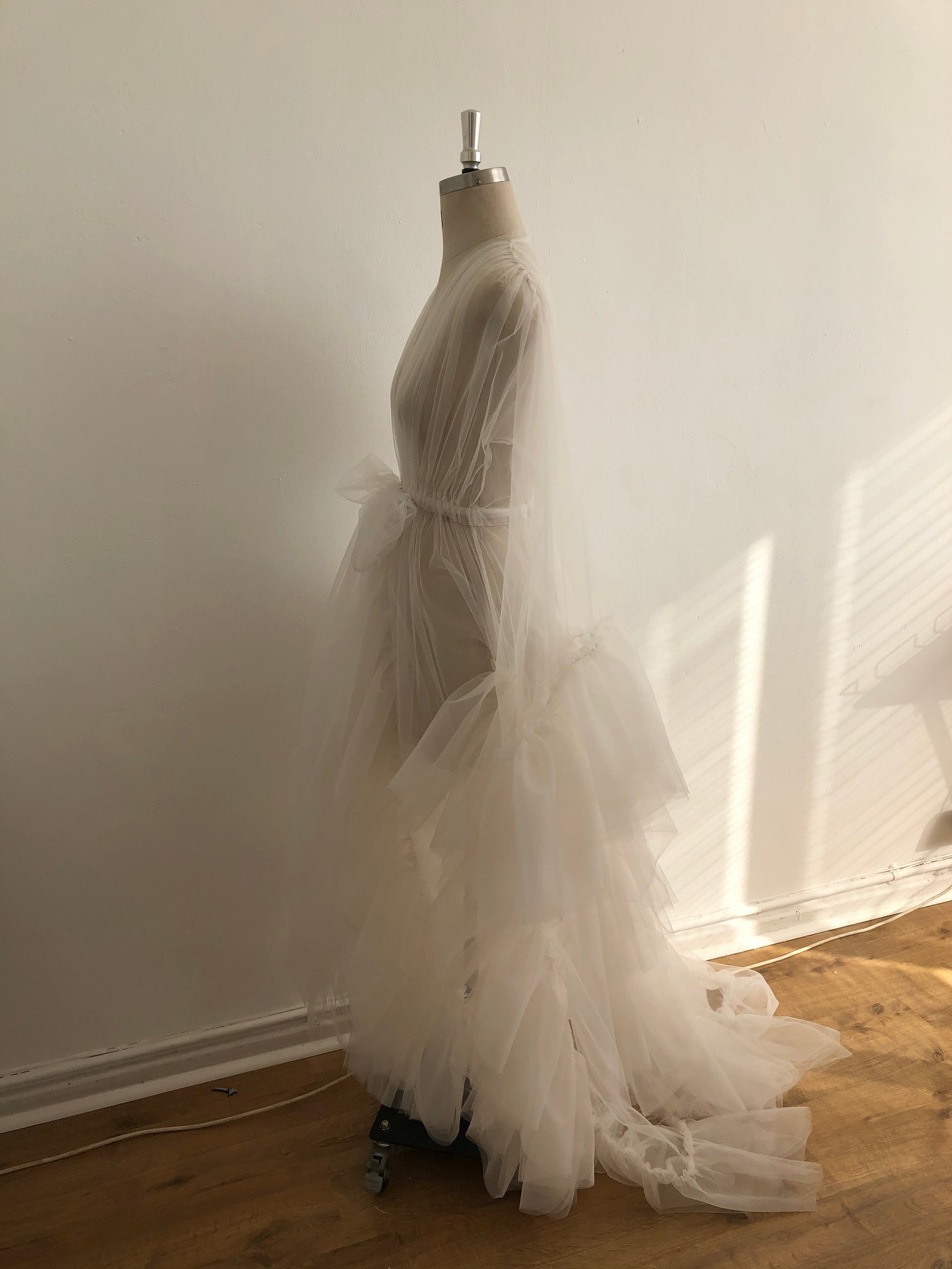 Ivory Tulle Robe | Gown | Sadie Bosworth Atelier