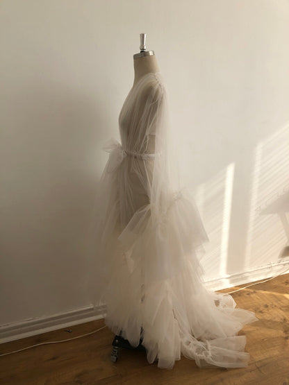 Ivory Tulle Robe | Gown | Sadie Bosworth Atelier