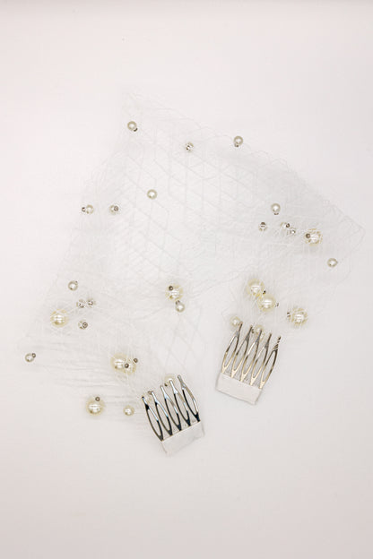 Ila Pearl Birdcage Veil