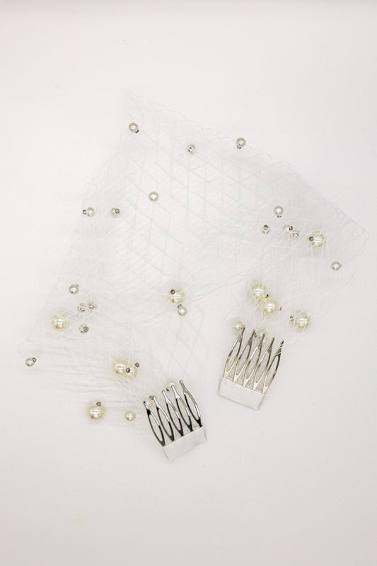 Ila Pearl Birdcage Veil