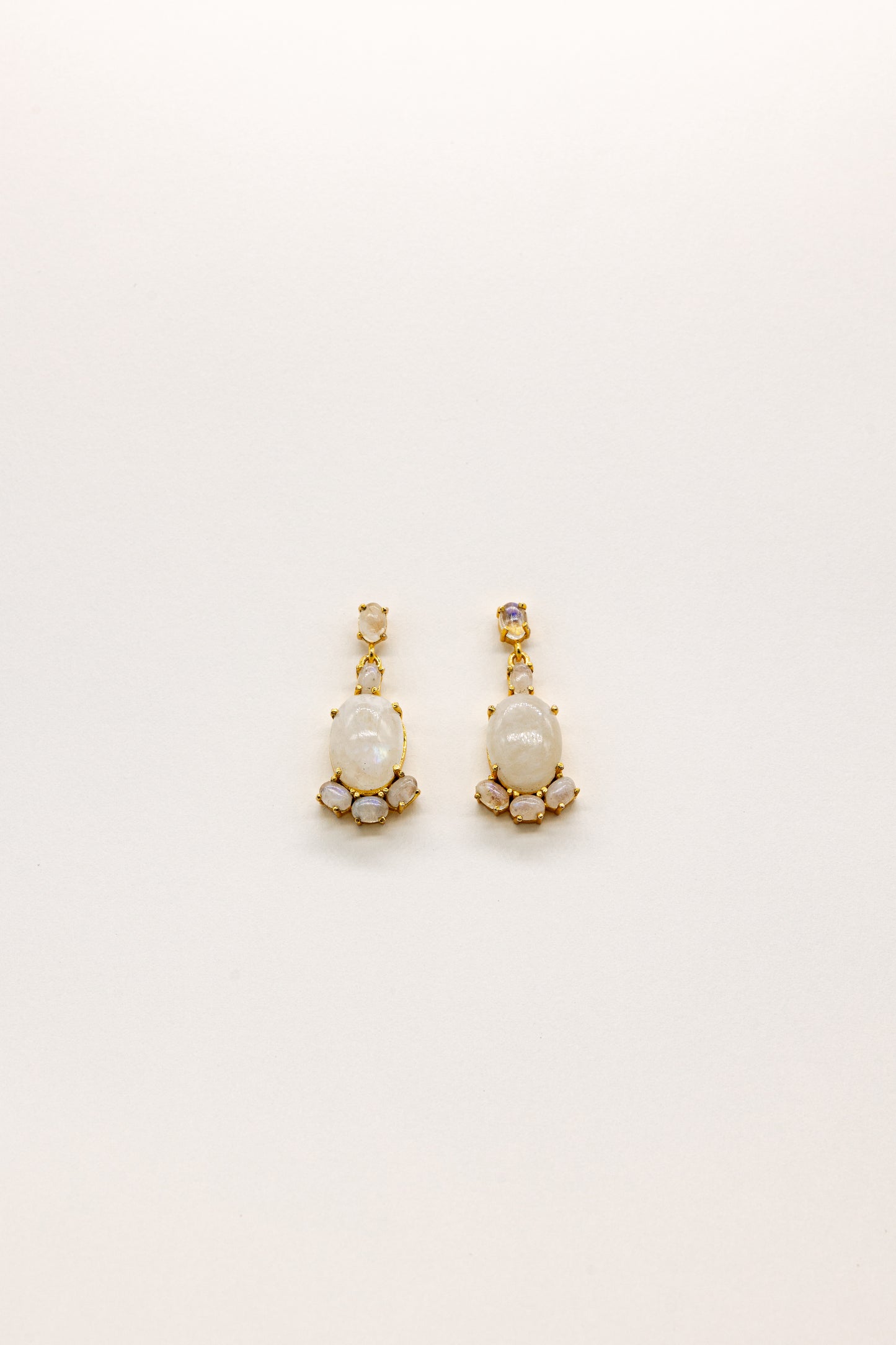 Lotus Moonstone Earrings