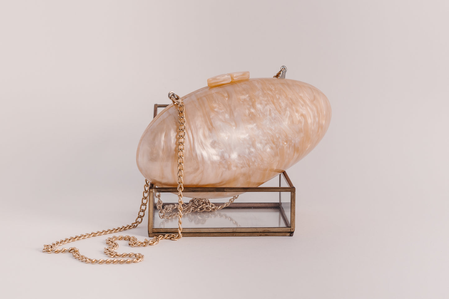 Blush Oyster Clutch Bag
