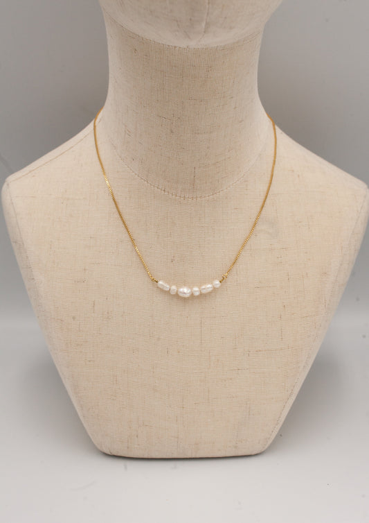Leila Pearl Bolo Necklace