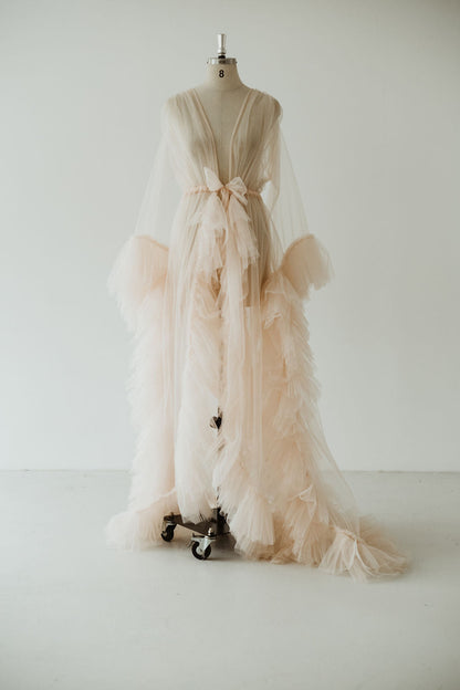 Blush Tulle Robe | Gown | Sadie Bosworth Atelier