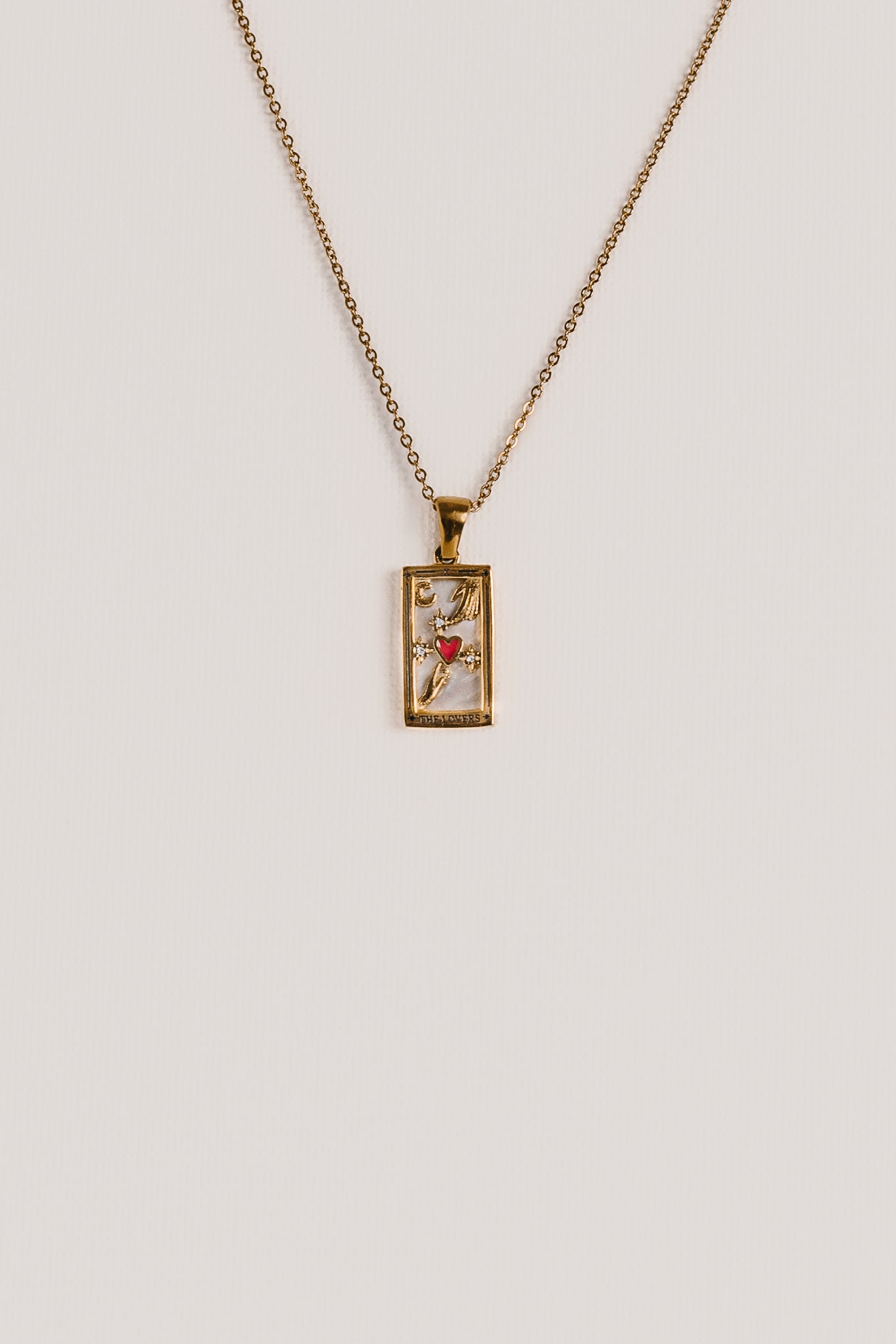 The Lovers Tarot Card Necklace