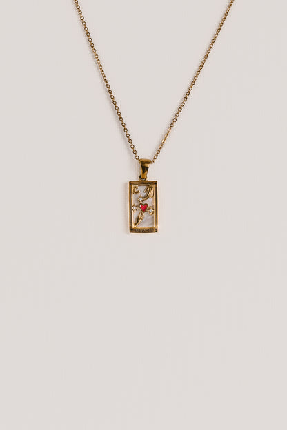 The Lovers Tarot Card Necklace