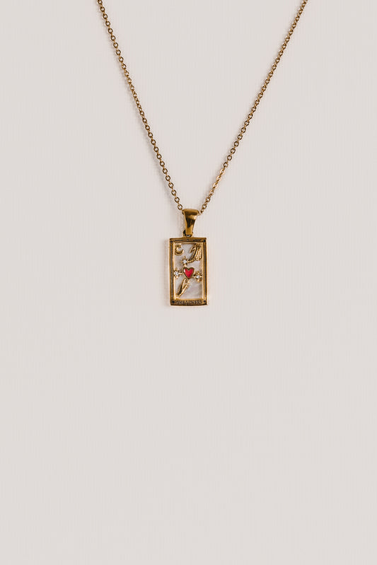 The Lovers Tarot Card Necklace