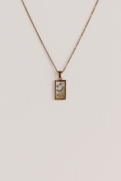 The Moon Tarot Card Necklace