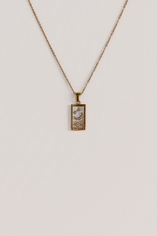 The Moon Tarot Card Necklace