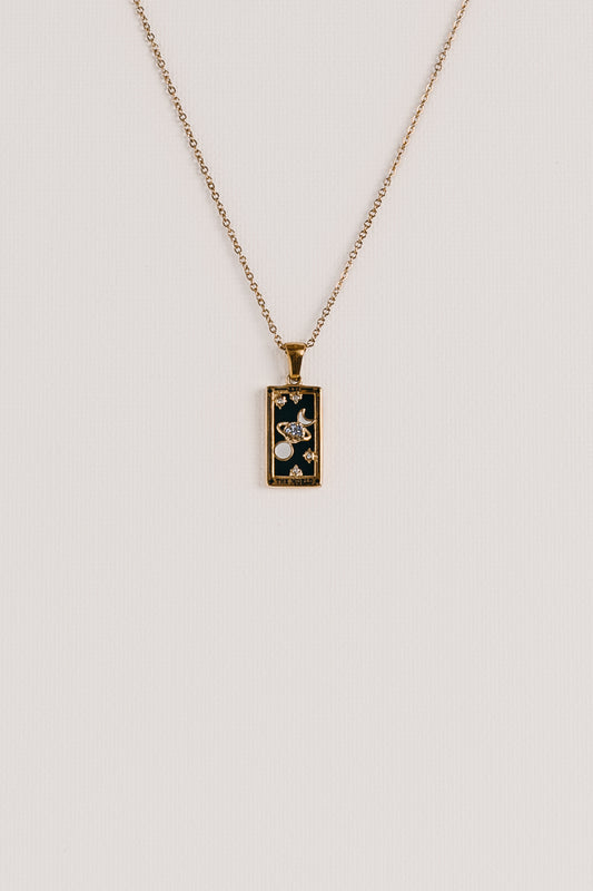 The World Tarot Card Necklace